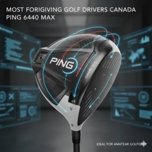 3D technical illustration of the Ping G440 Max driver head showing high MOI stability, ideal for amateur golfers looking for the best golf drivers in Canada.