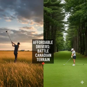 Golfers using an affordable driver under 500 CAD Canada to navigate diverse Canadian landscapes from Saskatchewan to Ontario.