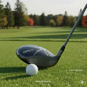 Illustration of a wide-sole Cobra OPTM fairway wood, ranked among the best fairway woods in Canada for high-handicap golfers.