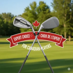 Graphic featuring high-performance utility hybrids with Expert Choice and Choix de l'expert text for Canadian players.