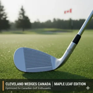 Custom Cleveland wedges Canada edition featuring a maple leaf logo, optimized for Canadian golf enthusiasts.