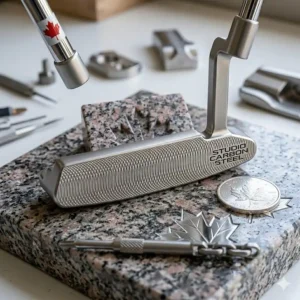 The 2026 Scotty Cameron Studio Style Santa Fe putter featuring a flow neck and soft chain-link face milling.