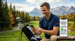 Technical illustration showing the durable alloy construction of value golf clubs built for the Canadian climate.