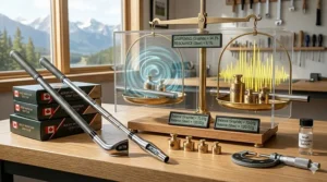 Illustration of how graphite shafts absorb shock, ideal for golfers playing in cooler Canadian spring temperatures.