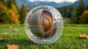 High-visibility distance golf balls on a Canadian fairway during a crisp autumn morning round.