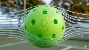 Close-up illustration showing the precision-drilled holes of control balls for windy conditions to reduce air resistance.