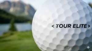 Illustration highlighting the scuff-resistant urethane cover of premium tour level golf balls.