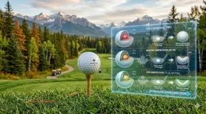Technical diagram showing how low-compression soft golf balls deform at slower swing speeds to maximize energy transfer for seniors.