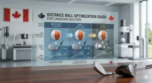 A chart showing how distance golf balls benefit Canadian golfers with moderate swing speeds.