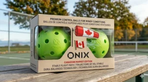 Product illustration of control balls for windy conditions with bilingual English and French Canadian labeling (balles de contrôle).