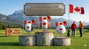 A graphic showcasing affordable distance golf balls in Canadian dollar (CAD) contexts, ideal for golfers who frequently lose balls.