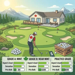 Young athletes at a Canadian golf academy using bulk golf balls for practice drills.
