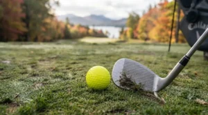 Scuff-resistant golf balls designed for wet Canadian fairways. | Balles de golf résistantes aux éraflures conçues pour les parcours humides.