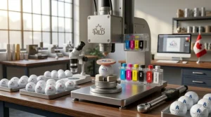 High-quality personalized golf balls as a thoughtful Canadian gift idea.