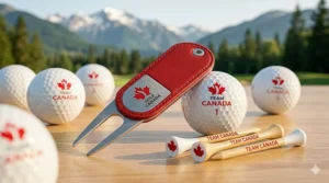 Set of premium official Team Canada golf balls designed for high-level spin and control.