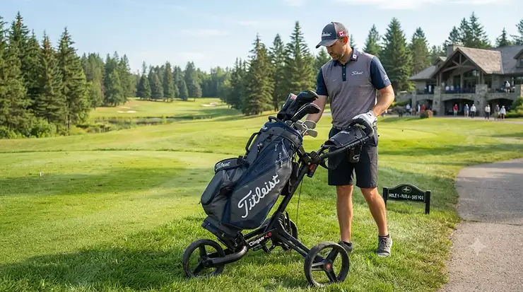 Premium golf cart bags for push carts offering stable storage on Canadian courses.