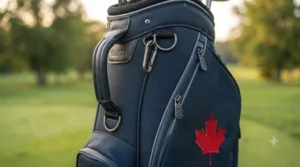 Durable golf cart bags made for rugged Canadian terrain.