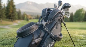 Golf stand bag with ergonomic dual shoulder straps