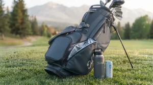 Golf stand bag featuring a thermal beverage pocket