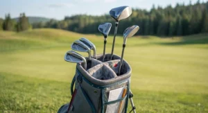 A modern women's golf stand bag featuring organized club dividers, ideal for a round of golf at a Canadian course.