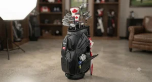 A men's 14-way golf bag showcasing individual full-length club dividers for ultimate organisation.