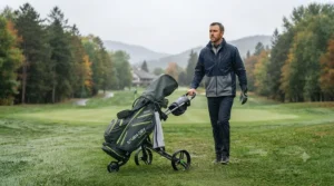 Sacs de golf imperméables designed to keep gear dry during sudden rain showers on Canadian courses.