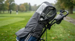 Universal fit waterproof golf bag rain cover compatible with both cart and stand bags