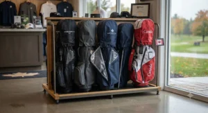 Selection of waterproof golf bag rain covers designed for Canadian golfers facing unpredictable weather
